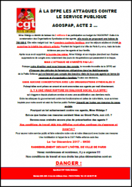 AGOSPAP, ACTE 2 …À LA DFPE LES ATTAQUES CONTRE LE SERVICE PUBLIQUE ! AGOSPAP, ACTE 2 …À LA DFPE LES ATTAQUES CONTRE LE SERVICE PUBLIQUE !
